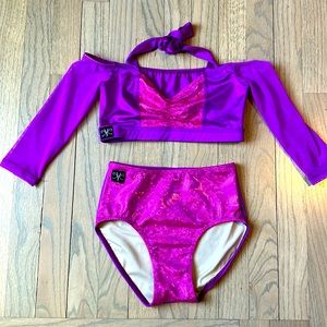 Two Piece Kandi Kouture Dance Set CXL (10-12) NWT